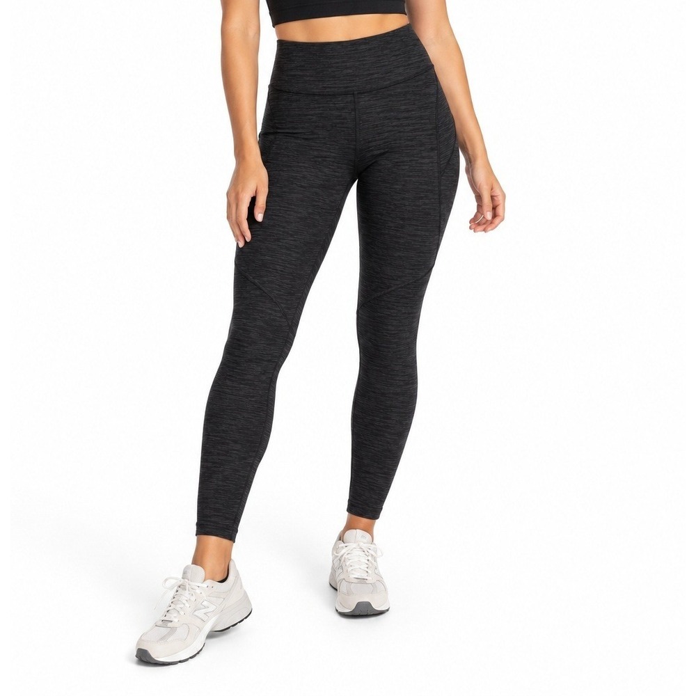 Outdoor Voices Women Charcoal Gray Space Dye TechSweat High Waist Leggings Small